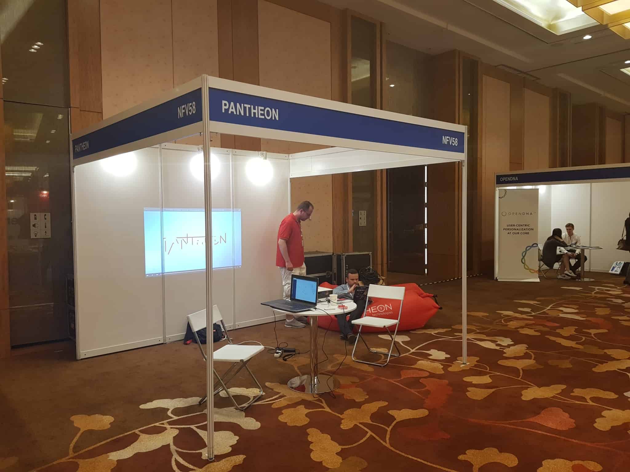 Singapore event - building Pantheon stall